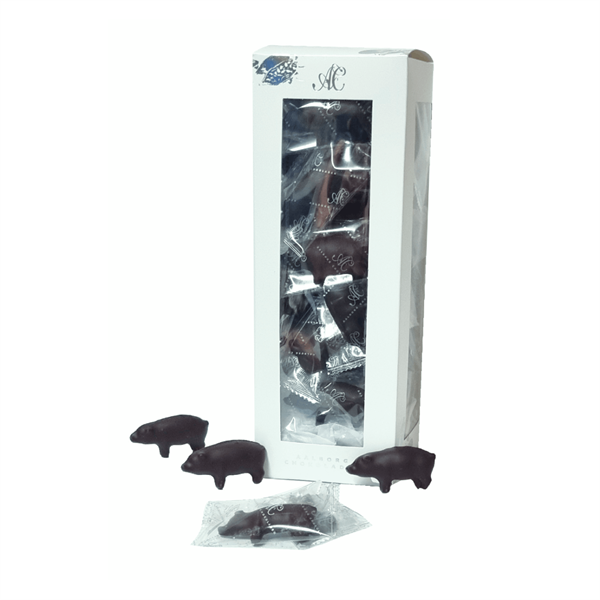 Minimarsipangris med mörk choklad