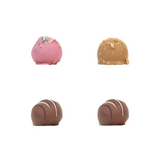Tryffellåda 4 st. - Kola, nougat, hallon, dulce