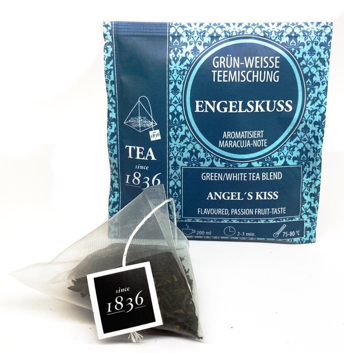 Hvid Tempel te grøn/hvid te "Engle Kys"  - Tebreve