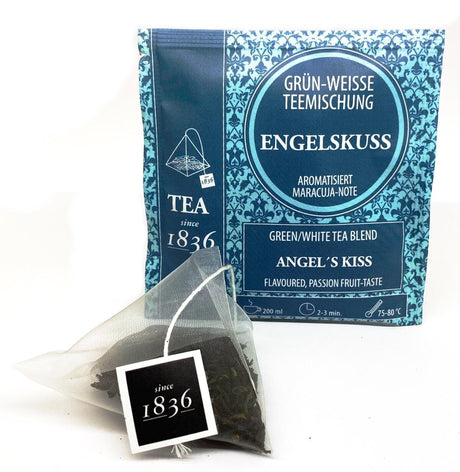 Hvid Tempel te grøn/hvid te "Engle Kys"  - Tebreve
