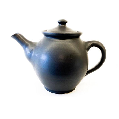 Te-potter mat sort-Kander fra Birkerød Pottemageri-nordic-tea.dk